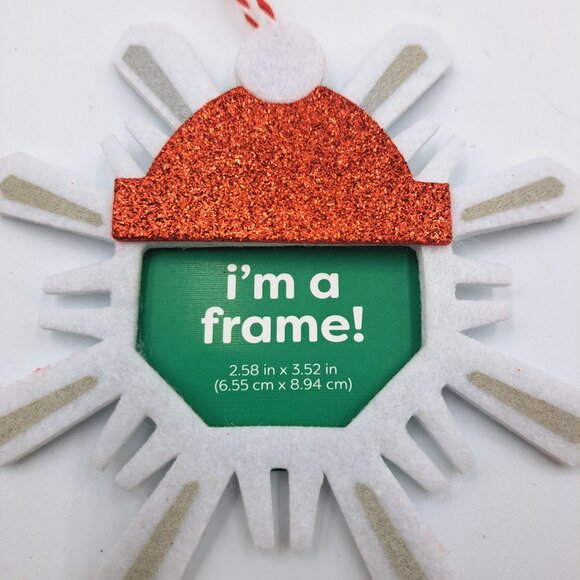 Snowflake Picture Frame Christmas Holiday Ornaments Set of Four or More - Picture 3 of 5